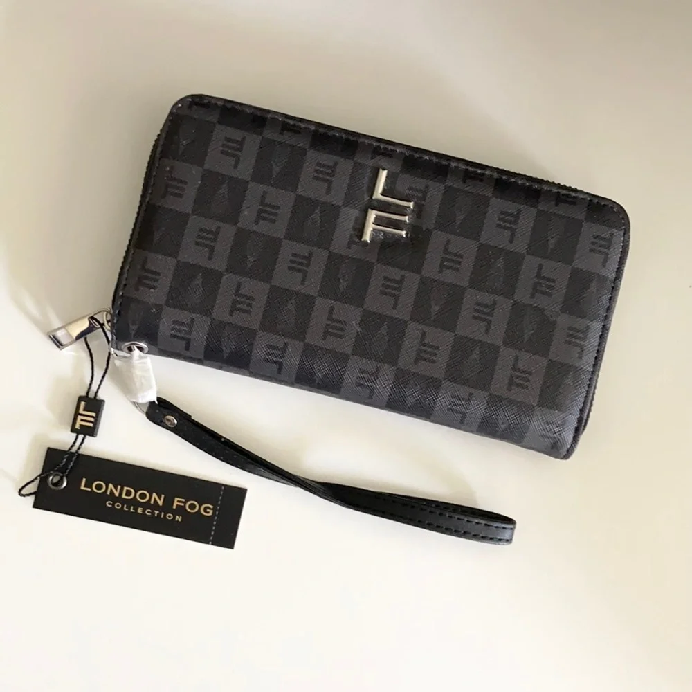 London Fog Adalia Signature Zip Around Wallet